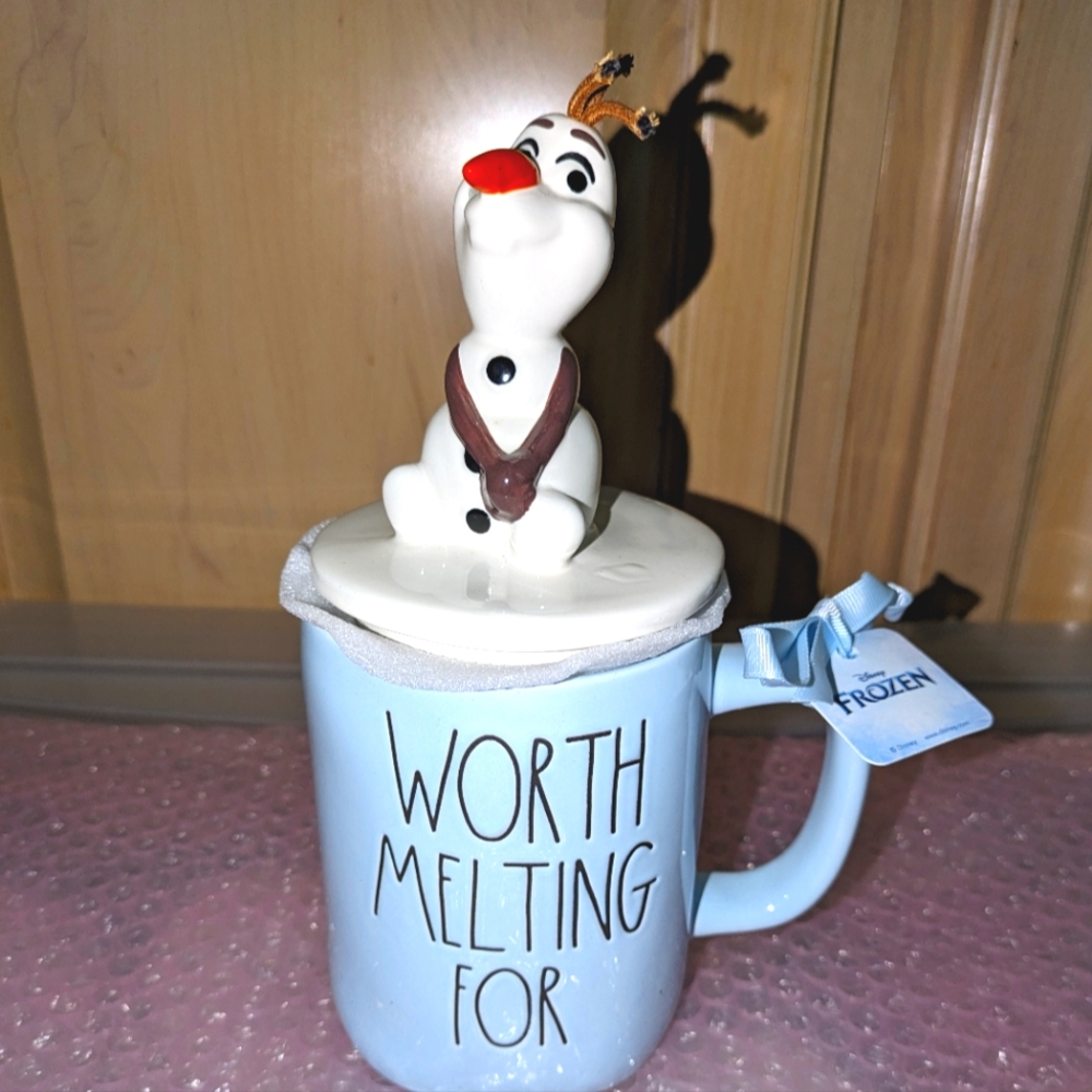 Rae Dunn Disney Frozens Olaf worth melting for mug.Disney collectibles htf